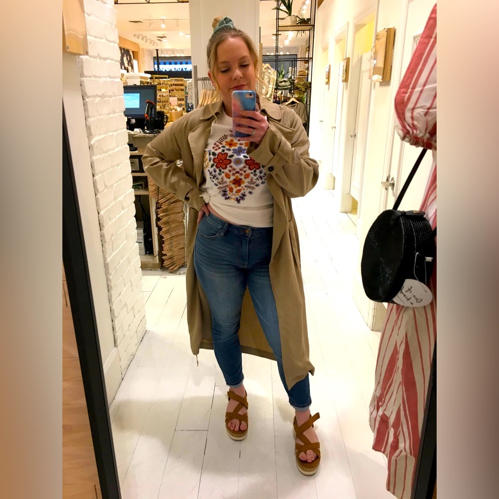 BOHME Embroidered Floral Skull Shirt